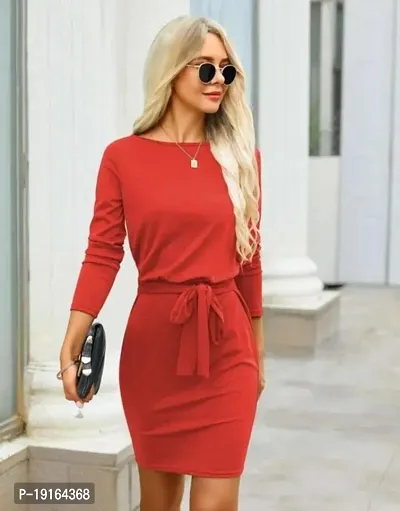 Women Stylish Knee Length Dress-thumb0