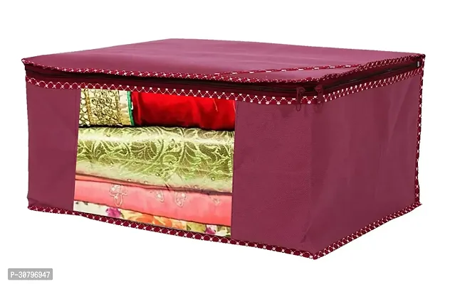 Saree Cover Non Woven Fabric Clothes Organizer Set of 2-thumb2