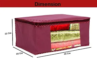 Saree Cover Non Woven Fabric Clothes Organizer Set of 4-thumb2