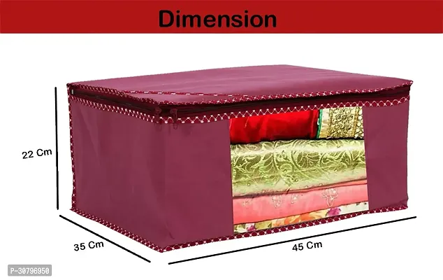 Saree Cover Non Woven Fabric Clothes Organizer Set of 4-thumb3