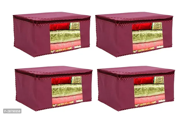 Saree Cover Non Woven Fabric Clothes Organizer Set of 4