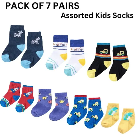 Cute and Cozy: 7-Pack Kids Socks for All Seasons (Multicolor)