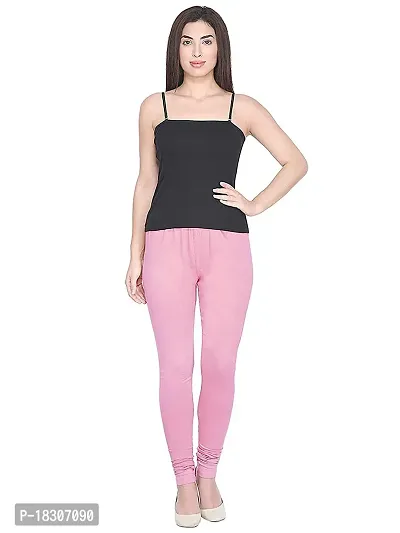 Women Pink Solid Summer Leggings