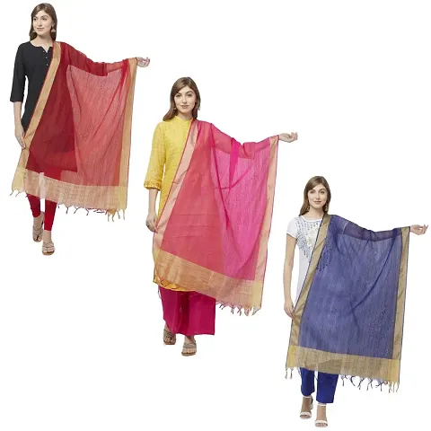 Women Banarsi Dupatta (Pack of 3)