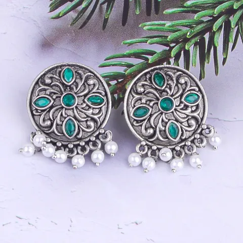 Oxideised Plated Cute Earrings