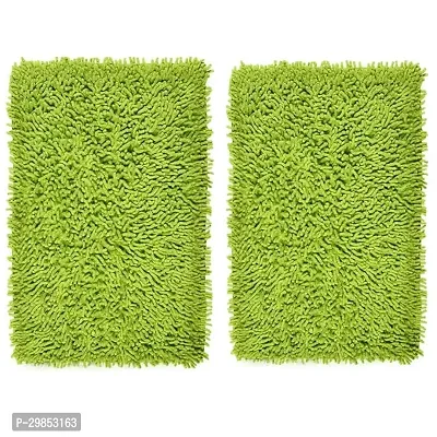 Designer Green Cotton Door Mat Pack Of 2-thumb0