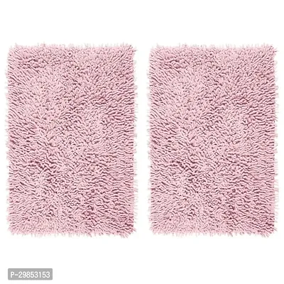 Designer Pink Cotton Door Mat Pack Of 2-thumb0