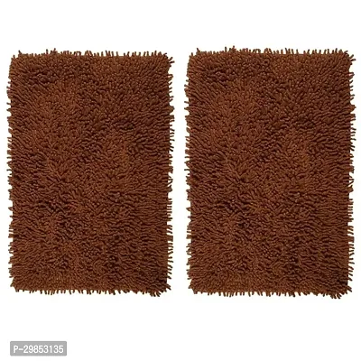 Designer Brown Cotton Door Mat Pack Of 2-thumb0