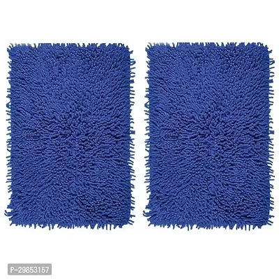 Designer Blue Cotton Door Mat Pack Of 2-thumb0