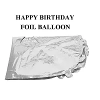 Shoppingdreams Happy Birthday Letter Foil Balloon for Birthday Decoration/Anniversary Party Decoration (Silver)-thumb2