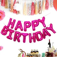 Shoppingdreams Happy Birthday Letter Foil Balloon for Birthday Decoration/Anniversary Party Decoration (Pink)-thumb3