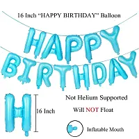 Shoppingdreams Happy Birthday Letter Foil Balloon for Birthday Decoration/Anniversary Party Decoration (Light Blue)-thumb2