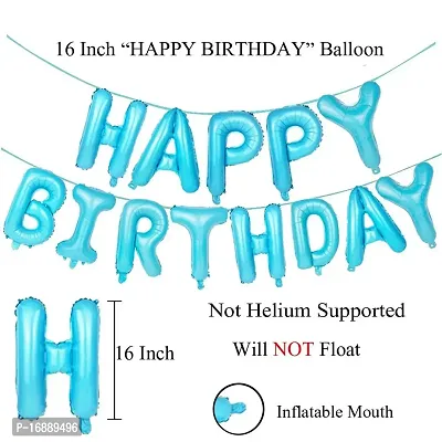 Shoppingdreams Happy Birthday Letter Foil Balloon for Birthday Decoration/Anniversary Party Decoration (Light Blue)-thumb3