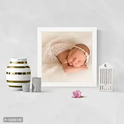Premium Quality Mohinidreams Baby Sleeping Framed Poster (White, 12X18 Inch)