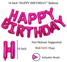 Shoppingdreams Happy Birthday Letter Foil Balloon for Birthday Decoration/Anniversary Party Decoration (Pink)-thumb1