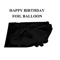 Shoppingdreams Happy Birthday Letter Foil Balloon for Birthday Decoration/Anniversary Party Decoration (Black and Golden)-thumb3