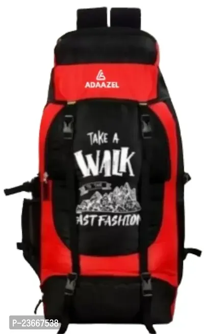 ADAAZEL 70L Travel bag Rucksack bag Hiking/Trekking/Camping/Travelling/lugguge-Navy-Blue-RED-One Poket-thumb0