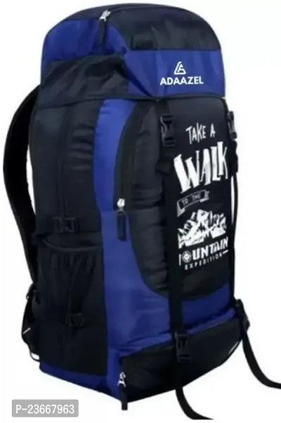 ADAAZEL 70L Travel bag Rucksack bag Hiking/Trekking/Camping/Travelling/lugguge-Navy-Blue-Black-One Poket