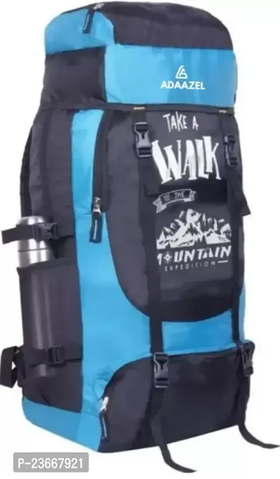 ADAAZEL 70L Travel bag Rucksack bag Hiking/Trekking/Camping/Travelling/lugguge-Black-Grey-One Poket