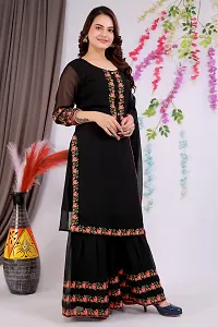 Embroidery Kurti Palazzo with Dupatta-thumb3