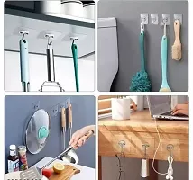 Self Adhesive Wall Hooks, Heavy Duty Sticky Hooks for Hanging, Waterproof Transparent Hooks for Wall, Wall Hangers for Hanging(pack of 14)-thumb4