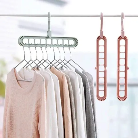 Unicron Multi-Function Storage Rack Magic Rotating Anti-Skid Folding Drying Rack Portable Hanging Household Wet and Dry Clothes Hanger Closet Hook Pack of 2
