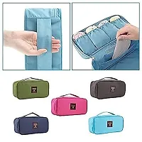 CHANCY Stylish Handy Waterproof  Washable Storage Case Women Bag For Traveling and Storage, Bra Underwear Lingerie Organizer Bag, Cosmetic Makeup Toiletry Bag (Multicolor)-thumb1