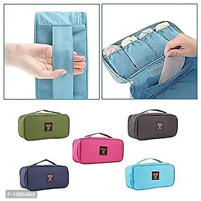 CHANCY Stylish Handy Waterproof  Washable Storage Case Women Bag For Traveling and Storage, Bra Underwear Lingerie Organizer Bag, Cosmetic Makeup Toiletry Bag (Multicolor)-thumb2