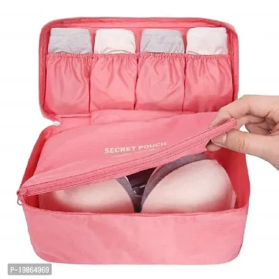 CHANCY Stylish Handy Waterproof  Washable Storage Case Women Bag For Traveling and Storage, Bra Underwear Lingerie Organizer Bag, Cosmetic Makeup Toiletry Bag (Multicolor)-thumb5