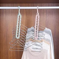 Unicron Multi-Function Storage Rack Magic Rotating Anti-Skid Folding Drying Rack Portable Hanging Household Wet and Dry Clothes Hanger Closet Hook Pack of 2-thumb2