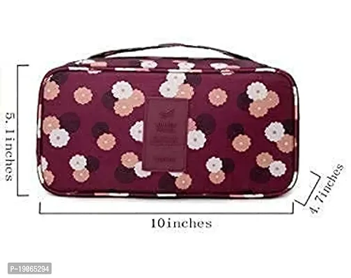 CHANCY Stylish Handy Women Bag For Traveling and Storage, Cosmetic Makeup Toiletry Bag, Waterproof  Washable Storage Case Bag, Bra Underwear Lingerie Organizer Bag (Multicolor)-thumb5