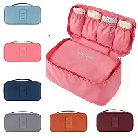 CHANCY Stylish Handy Women Bag for Traveling and Storage Bra Underwear Lingerie Organizer Bag Cosmetic Makeup Toiletry Bag Waterproof  Washable Storage Case Bag (Multicolor)-thumb3