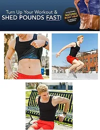 CHANCY Unisex Exercise  Fitness, Polymer Shapewear, Tank top for Workout, Weight Loss, hot Belly Burner, Sauna, Trainer Tucker, Waist Body Slimming Sweat Shapewear Vest Belt-thumb3