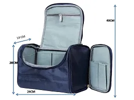 CHANCY Multi Functional Travel Organizer Accessory Toiletry Cosmetics Bag Makeup or Shaving Kit Pouch, Toiletry Bag Travel Organizer (Bag Cosmetic Organizer) (BLUE)-thumb3