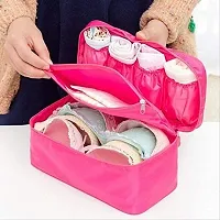 CHANCY Stylish Handy Women Bag for Traveling and Storage Bra Underwear Lingerie Organizer Bag Cosmetic Makeup Toiletry Bag Waterproof  Washable Storage Case Bag (Multicolor)-thumb1