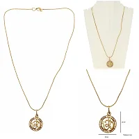 Maalgodam Designer Gold Plated OM Locket with 22 inches Brass Chain For Men's  Women's-thumb2