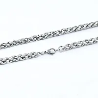 19 Inches, 22 Grams Stunning Designer Metal Silver Chain for Mens  Boys-thumb1