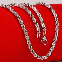 19 inches 12 Grams Silver Plated Chain Necklace Mala For Men For Girls For Women-thumb1