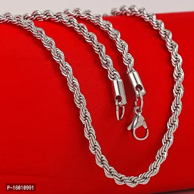 19 inches 12 Grams Silver Plated Chain Necklace Mala For Men For Girls For Women-thumb2
