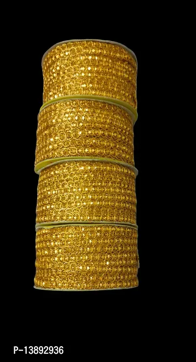 SS MART Golden Lace with Beautiful desingn | Gota Patti Border Lace for Dress Designing | Art  Craft Lace | Choli | chunni | Sarees Lehenga | Suits10*4=40 Meter-thumb0