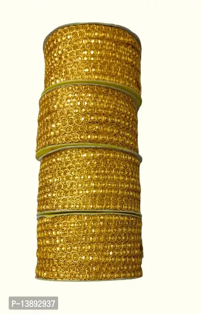 SS MART Golden Lace with Beautiful desingn | Gota Patti Border Lace for Dress Designing | Art  Craft Lace | Choli | chunni | Sarees Lehenga | Suits10*4=40 Meter-thumb0