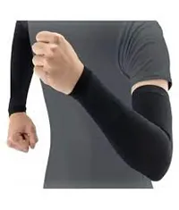 Arm Sleeves, for Men and Women (Black, Free Size)-thumb2