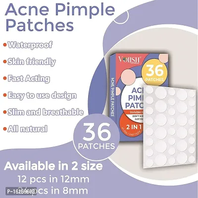 Acne Pimple Patch for Women Men Face Overnight Pimple Healing  36 Waterproof Patches  For Active Surface Acne  Absorbs Pimple Overnight, Reduces Excess Oil | For All Skin Types-thumb4