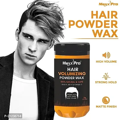 MaxxPro All Natural  Zero Toxin Hair Styling Powder | Vegan  Cruelty Free Powder1 Powder Wax For Men 20gm-thumb5