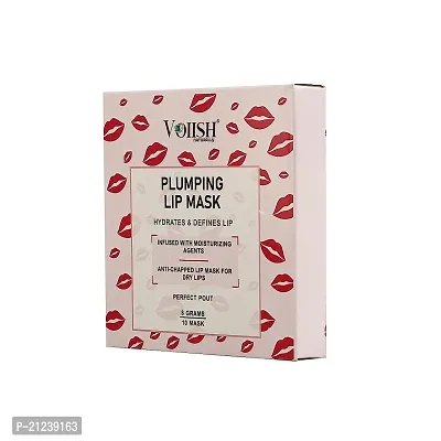 VOIISH Lip Plumping Sleeping Mask Lips Suitable for Dry  Chapped Lips 10-Pcs  (Red)