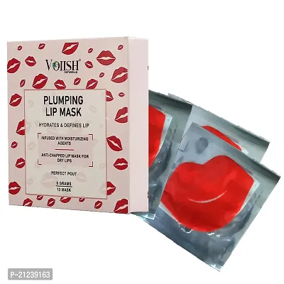 VOIISH Lip Plumping Sleeping Mask Lips Suitable for Dry  Chapped Lips 10-Pcs  (Red)-thumb2