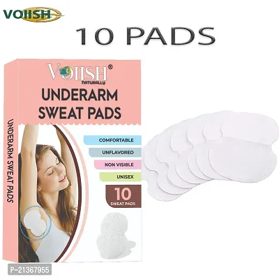 VOIISH Underarm Women and Men 10 Pads Stain Dry and Sweat Free Underarms all day long Sweat Pads