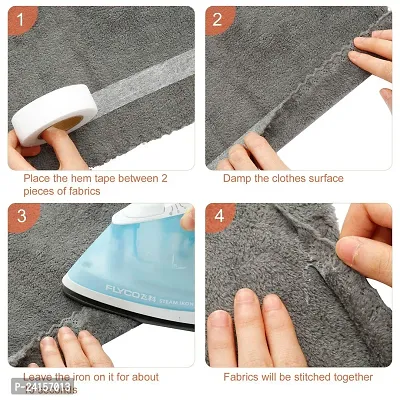 VOIISH Fabric Fusing Tape Adhesive Hem Tape Iron Double Sided Adhesive Sewing Tape-thumb3