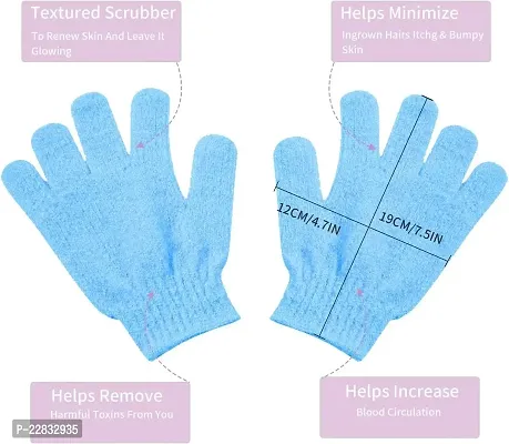 VOIISH 2 Pair Body Gloves Bath Scrub Wash Skin Sponge Towel Dead Skin Brush Scrub-thumb3