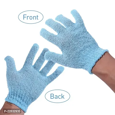 VOIISH 2 Pair Body Gloves Bath Scrub Wash Skin Sponge Towel Dead Skin Brush Scrub-thumb5